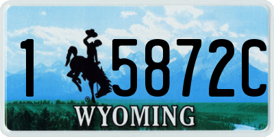 WY license plate 15872C