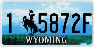 WY license plate 15872F