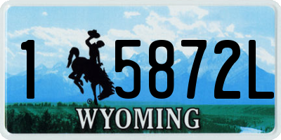 WY license plate 15872L