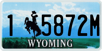WY license plate 15872M