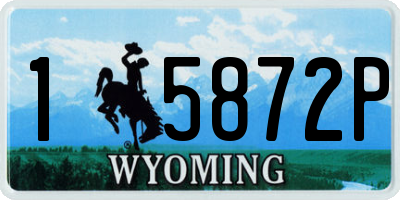 WY license plate 15872P