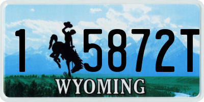 WY license plate 15872T