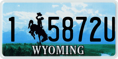 WY license plate 15872U