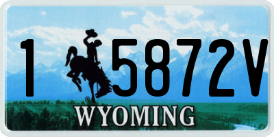 WY license plate 15872V