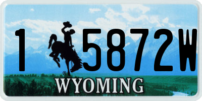 WY license plate 15872W