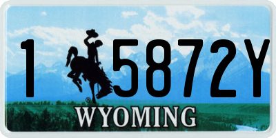 WY license plate 15872Y