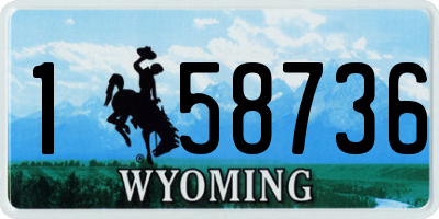 WY license plate 158736