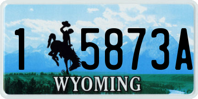 WY license plate 15873A