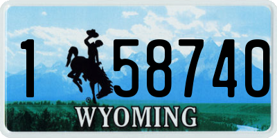 WY license plate 158740