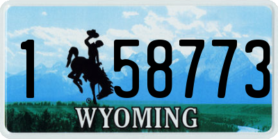 WY license plate 158773