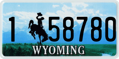 WY license plate 158780