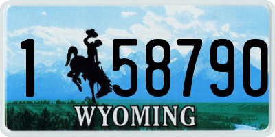 WY license plate 158790