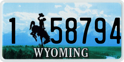 WY license plate 158794