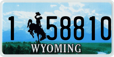 WY license plate 158810