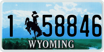 WY license plate 158846