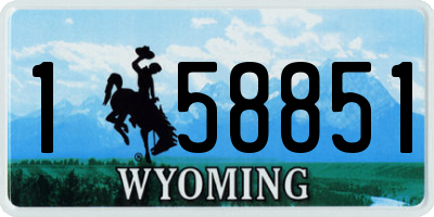 WY license plate 158851