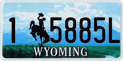 WY license plate 15885L