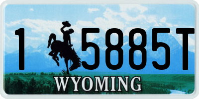 WY license plate 15885T