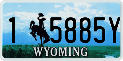 WY license plate 15885Y