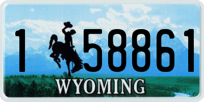 WY license plate 158861
