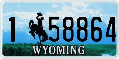 WY license plate 158864