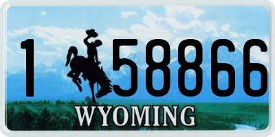 WY license plate 158866