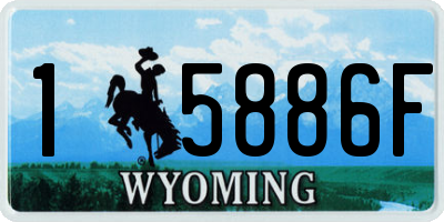 WY license plate 15886F