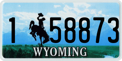 WY license plate 158873