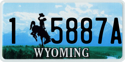 WY license plate 15887A