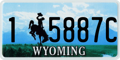 WY license plate 15887C