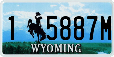 WY license plate 15887M