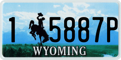 WY license plate 15887P