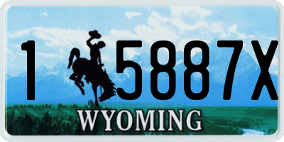 WY license plate 15887X