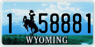 WY license plate 158881
