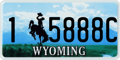 WY license plate 15888C