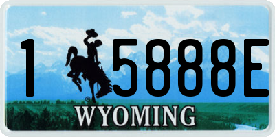 WY license plate 15888E