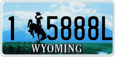 WY license plate 15888L