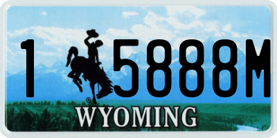 WY license plate 15888M