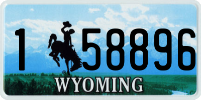 WY license plate 158896