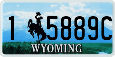 WY license plate 15889C