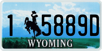 WY license plate 15889D