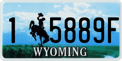 WY license plate 15889F
