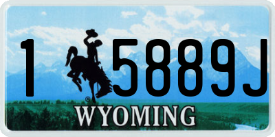 WY license plate 15889J