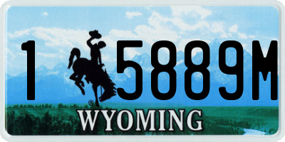 WY license plate 15889M