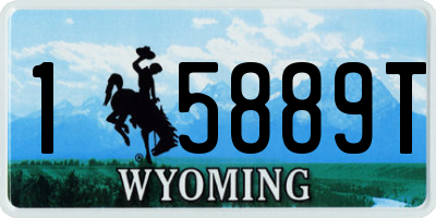 WY license plate 15889T