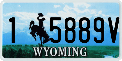 WY license plate 15889V