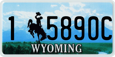 WY license plate 15890C