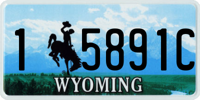 WY license plate 15891C