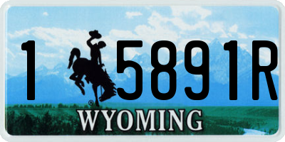 WY license plate 15891R