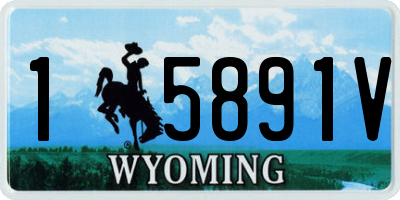 WY license plate 15891V